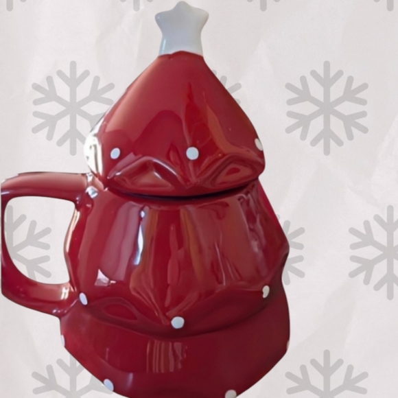 NEW Rae Dunn JOY Christmas Mug with Topper - Picture 2 of 7